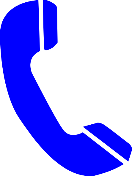 Phone Blue Clip Art At Clker - Mobile Phone Symbol Png (444x593)