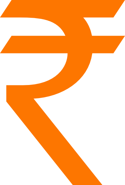 India Rs Clip Art At Clker - Indian Rupee Symbol Png (402x592)