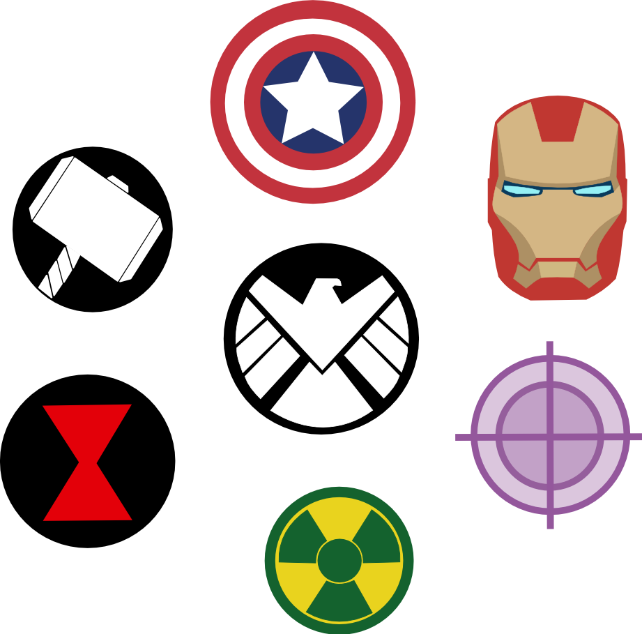 Marvel Avengers Symbols By Captain-connor - Marvel Avengers Symbols (921x909)