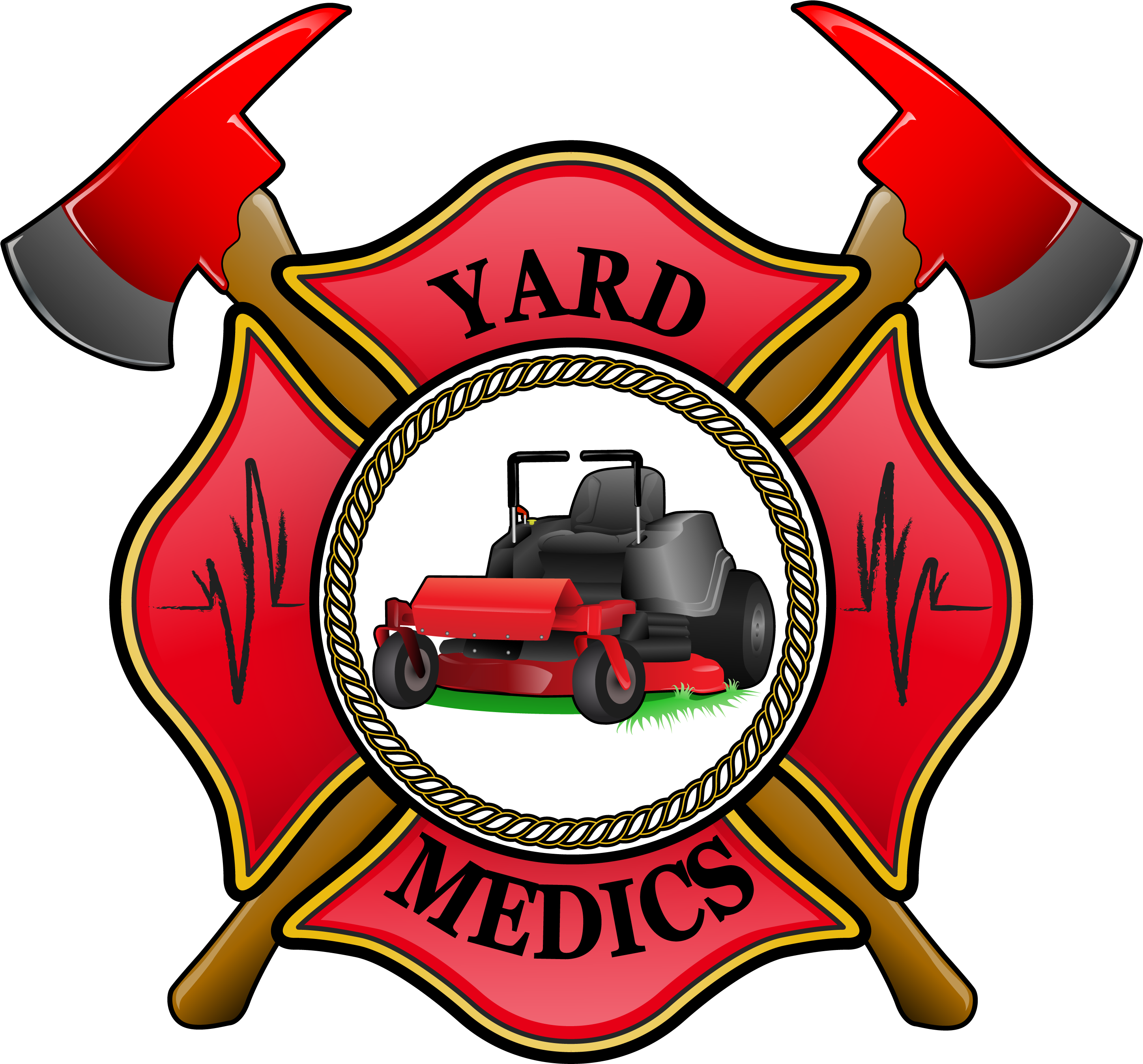 Yard Medics Sc Logo - Firefighter Lawn Service (3000x3000)