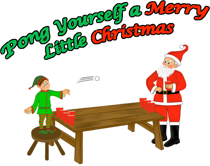 Pong Yourself A Merry Little Christmas - Santa Claus Beer Pong (824x588)