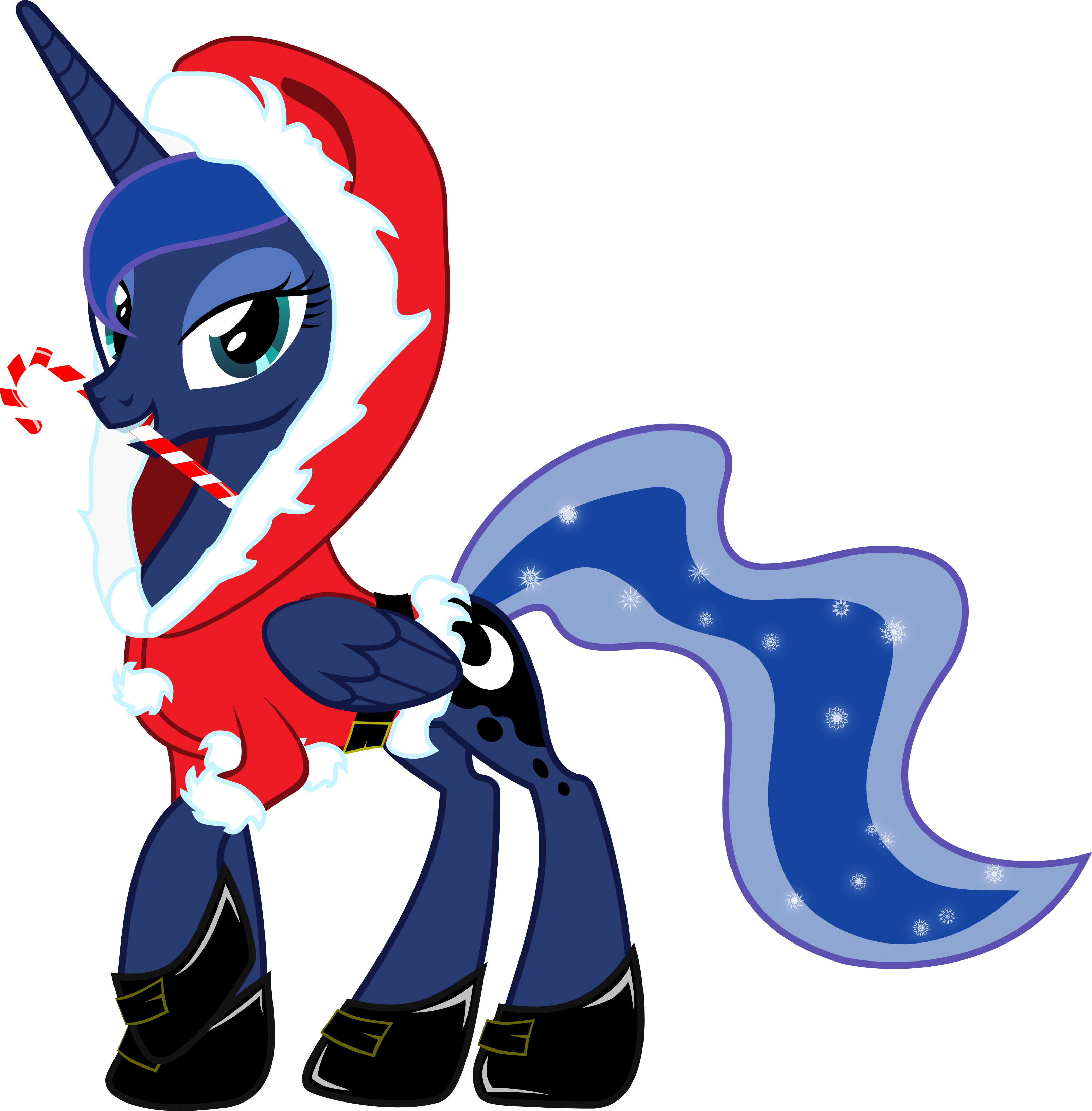 Princess Luna Christmas Pony By Artist-up1ter - Christmas My Little Pony (3214x3270)