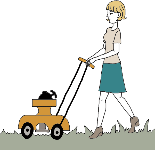 Different Colour Face Lawn Mowers Clipart (600x600)