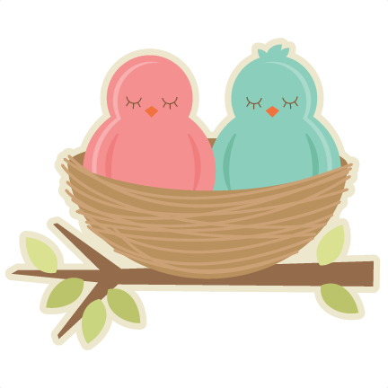 Birds In Nest Svg Cutting Files For Scrapbooking Birds - Bird In Nest Clipart Png (432x432)