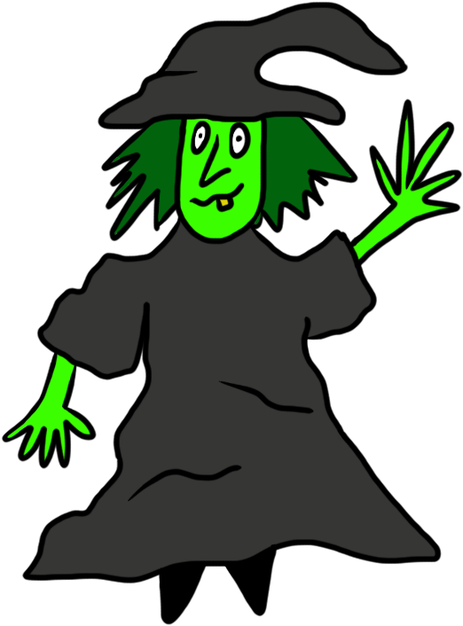 Witch Clipart Green Witch - Witchcraft (525x715)