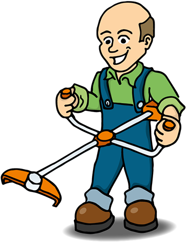 Between Us We Have Been Mowing And Strimming Areas - Cutting Grass Png Transparent (372x486)