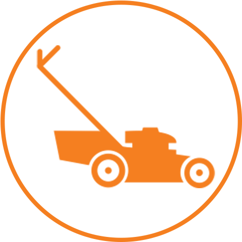 Our Lawn Care Professionals Determine The Price Based - Lawn Mower Clipart In Circle (500x500)