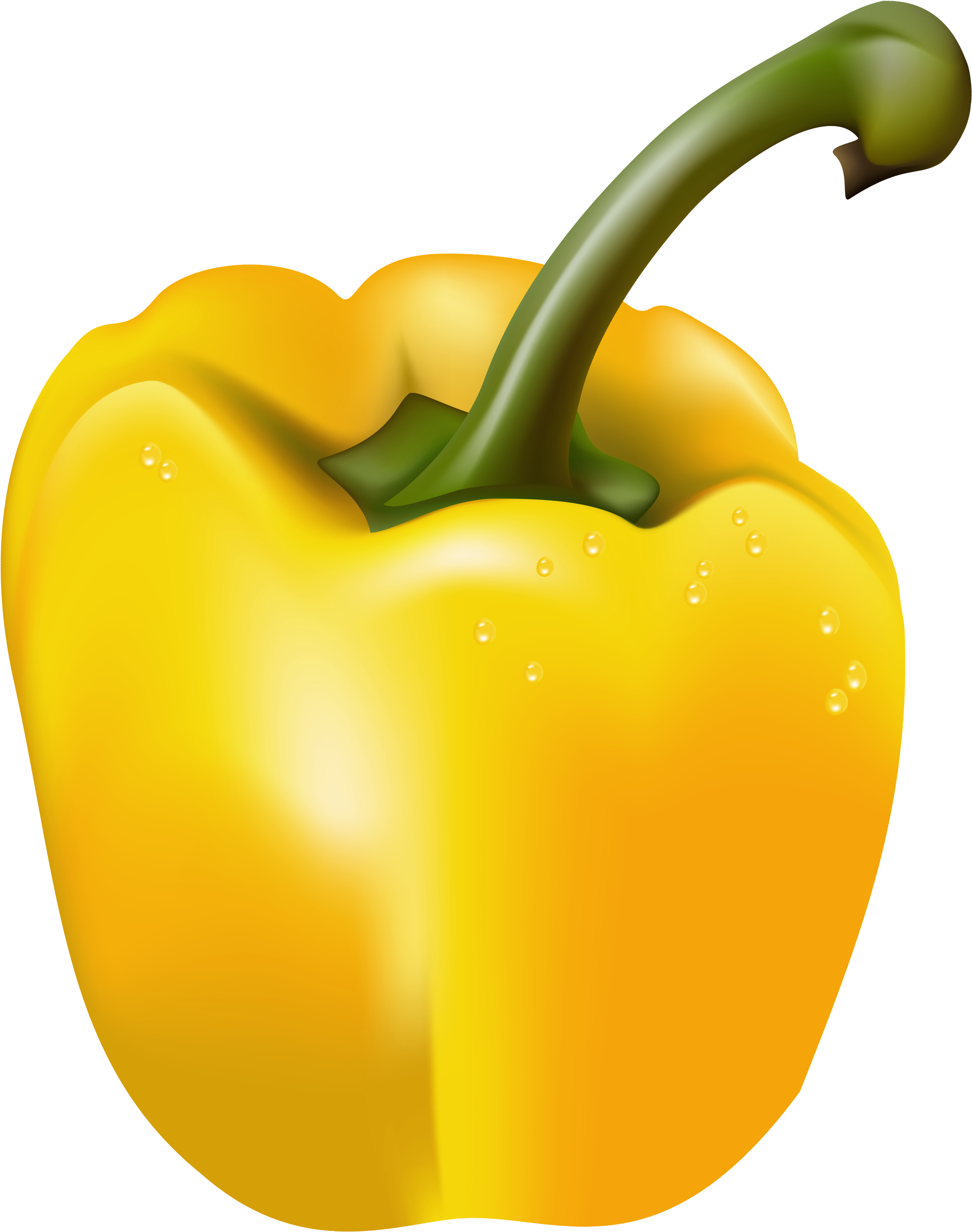 Pepper Clipart Yellow Pepper - Pepper Clipart Transparent Background (3366x4011)