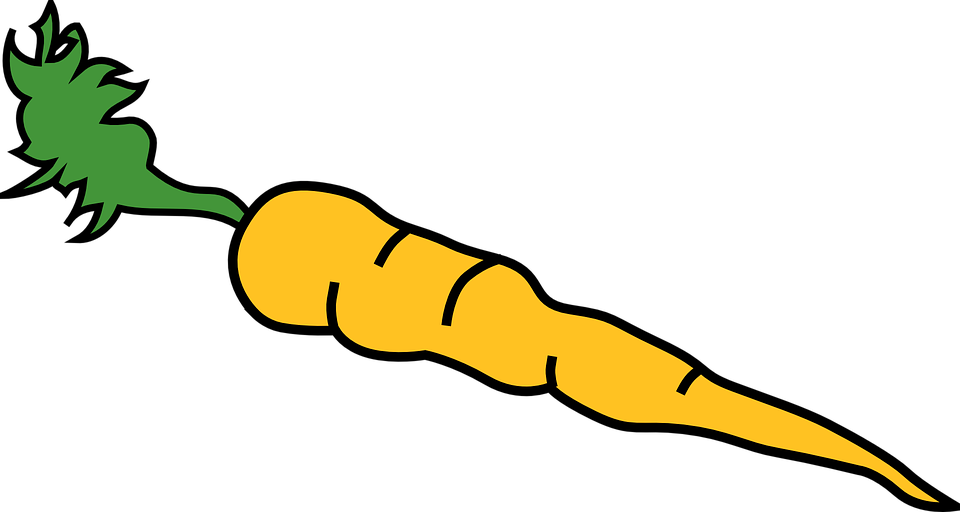Carrot Clipart Black And White - Carrot Clip Art (960x512)