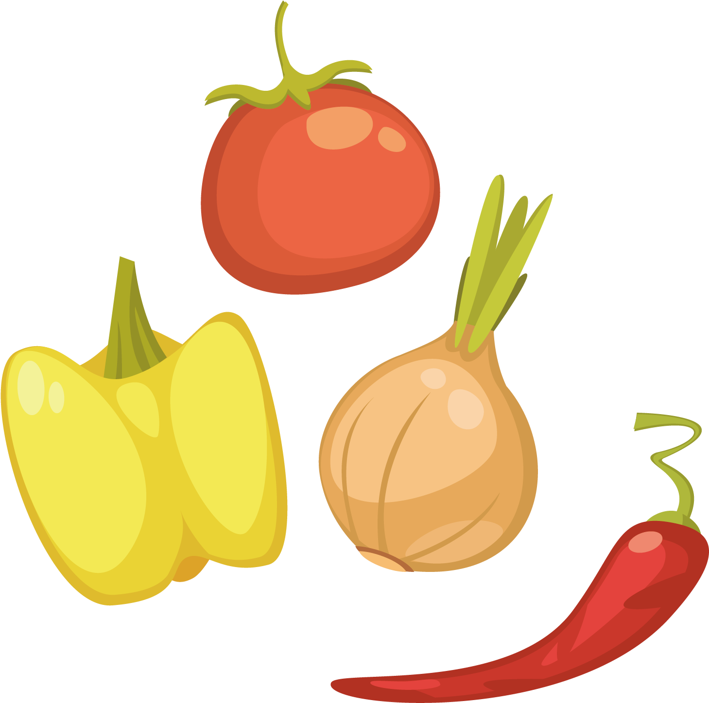 Bell Pepper Vegetable Clip Art - All Vegetable Vector Png (1521x1613)