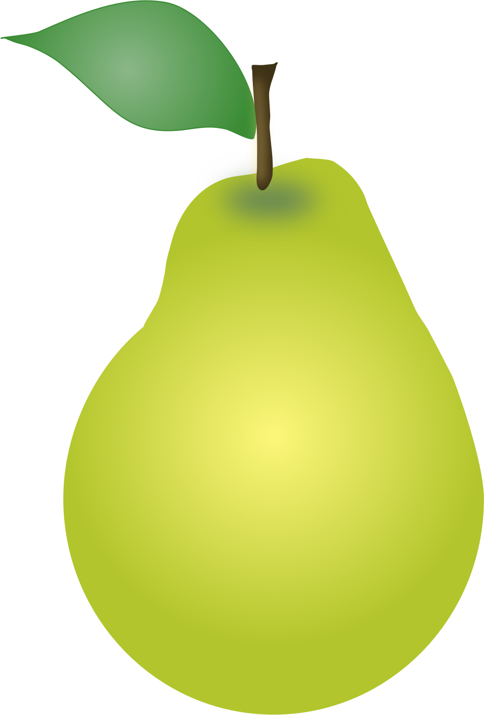 Amazing Idea Pear Clipart Svg Big Image Png Black And - Granny Smith (980x1447)