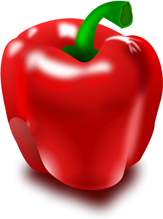 Pepper Clipart Fruit - Red Bell Pepper Clipart Png (1705x2294)