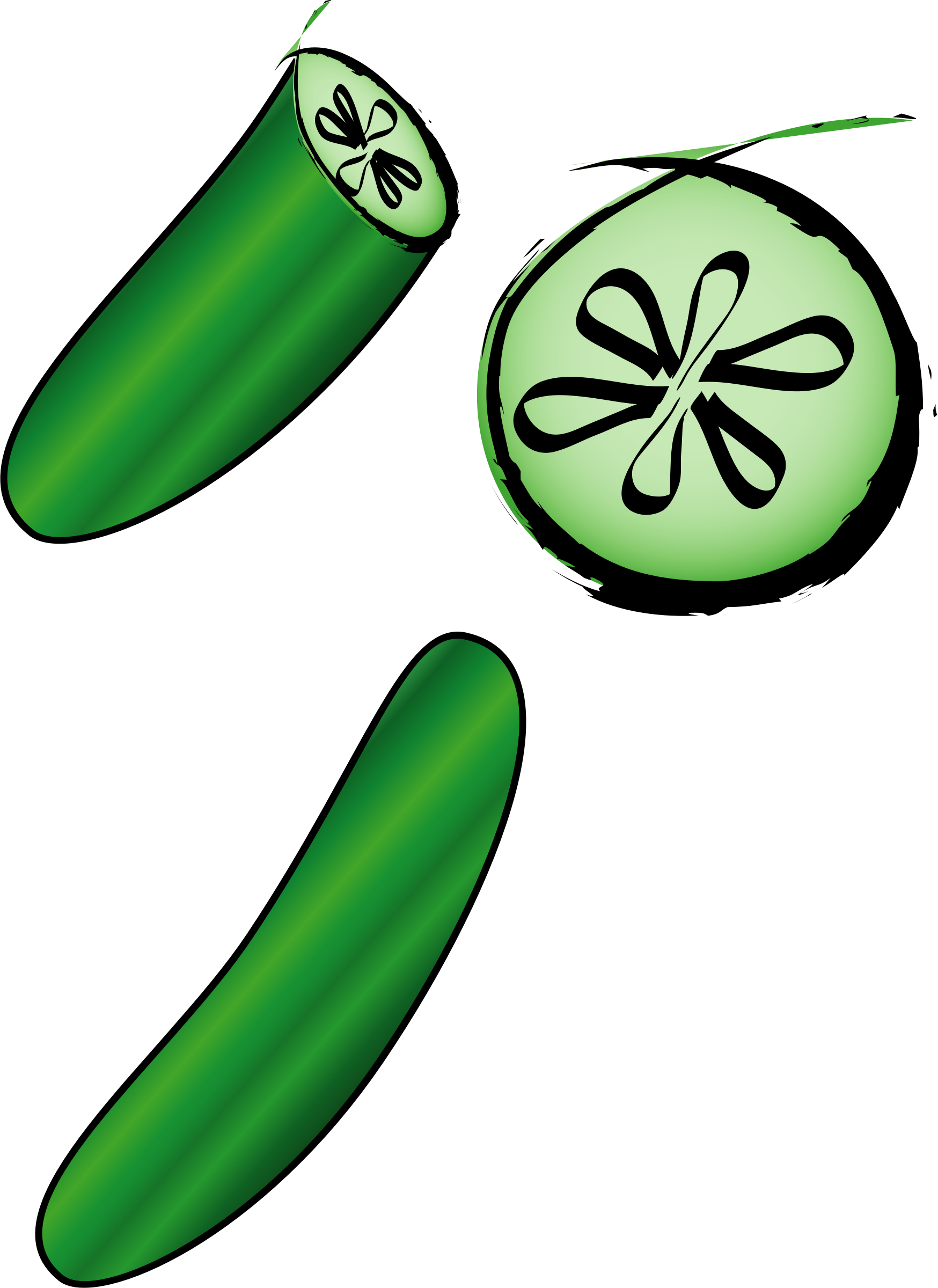 Vegetable Clipart Cucumber - Cucumber Clip Art (1748x2400)