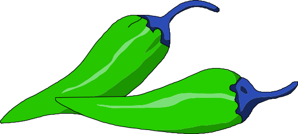 Chili Clipart Green Capsicum - Clip Art Of Green Chilli (600x270)