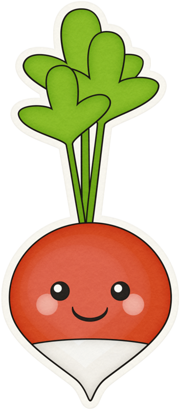 Emoticonclip Artcharacter Designalbumimage Fruitvegetable - Rabano Animado Para Colorear (352x800)