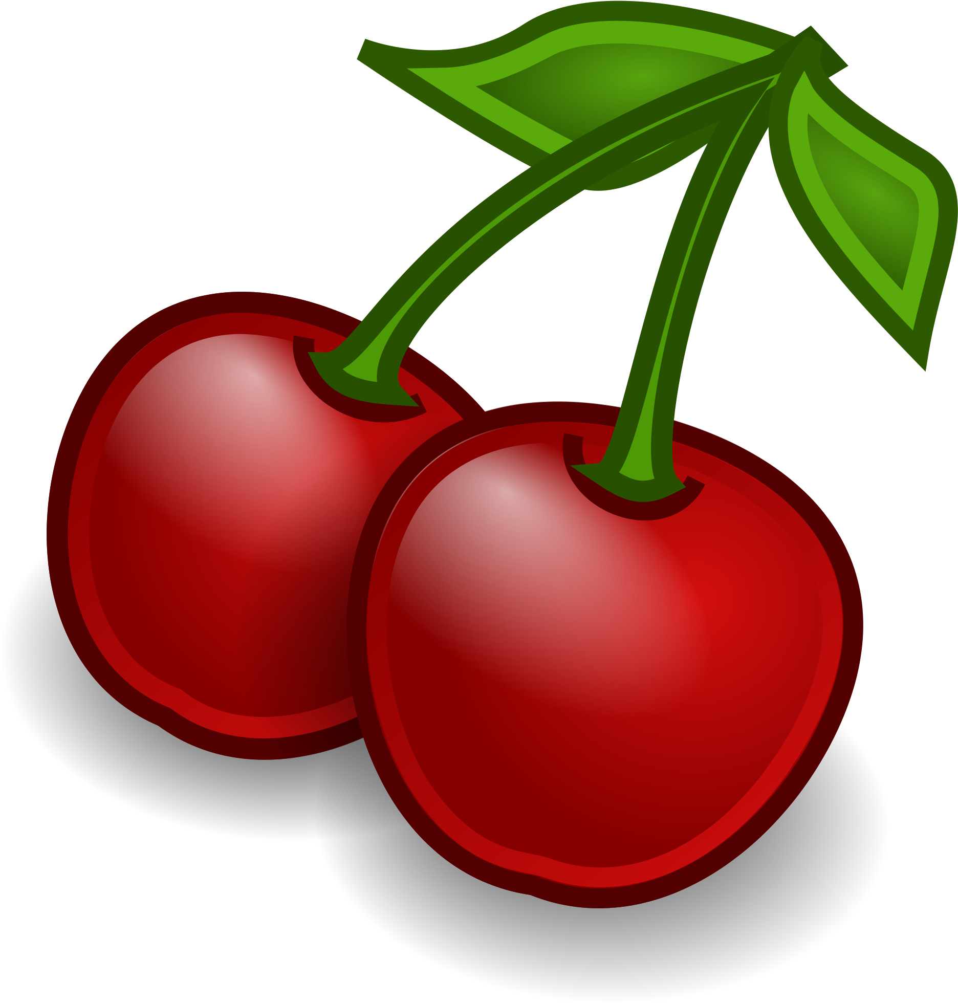 File - Fruit-cherries - Svg - Cherry Cartoon (2000x2000)
