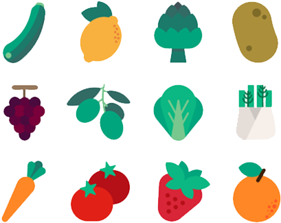 Fruit Vegetable Clip Art - Fruit Vegetable Clip Art (500x500)