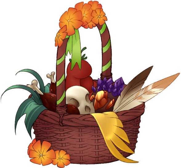 Uncommon Festival Basket - Illustration (595x555)