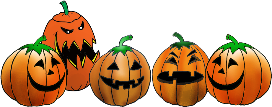 Png, 337 Kb 5 Pumpkin Heads On A Row - Halloween Facebook Profile Frame (949x434)