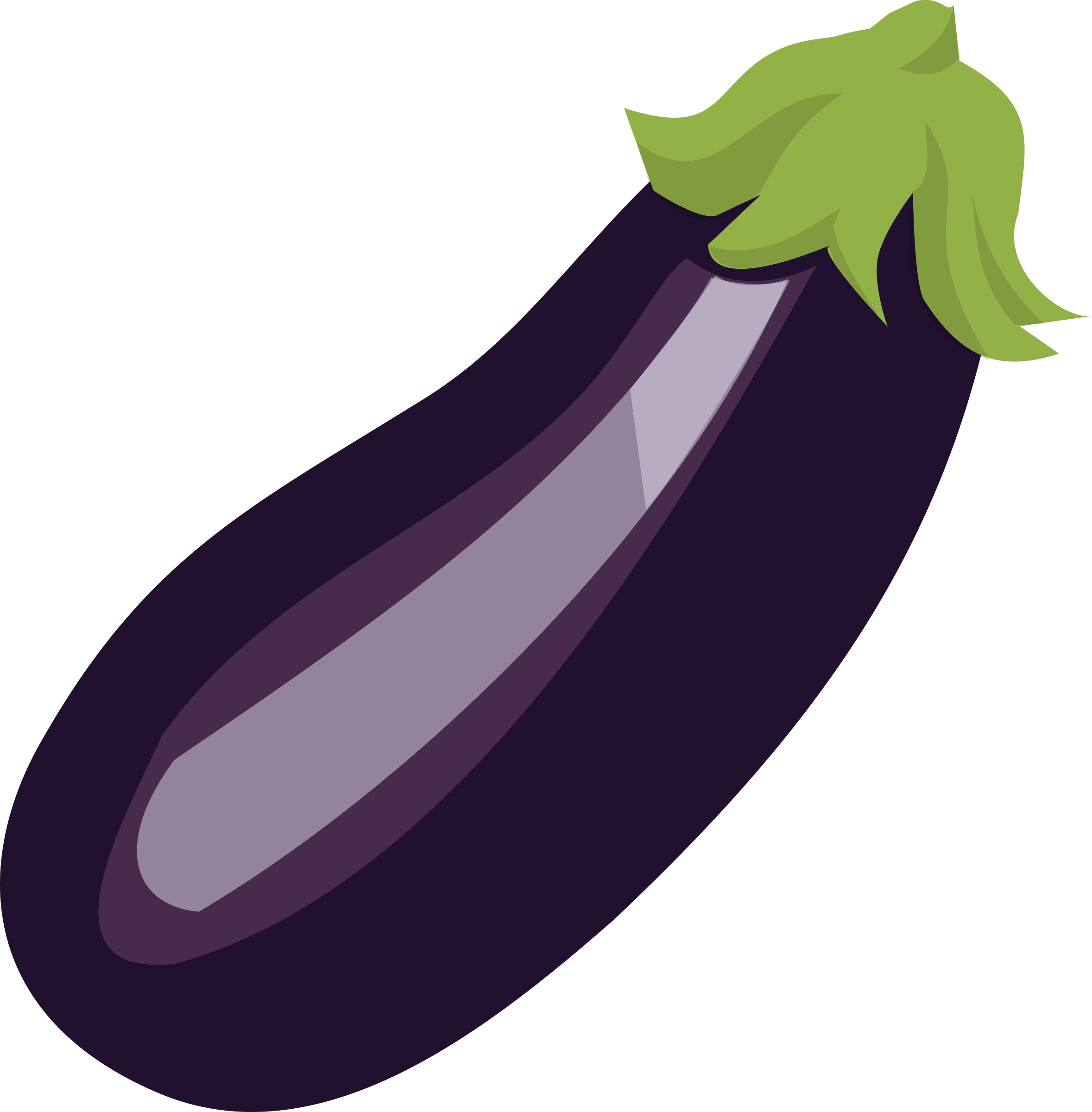 Clipart - Eggplant Clipart Png (2357x2400)