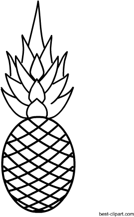 Black And White Pineapple Image Free - Ananas To Colour (450x450)