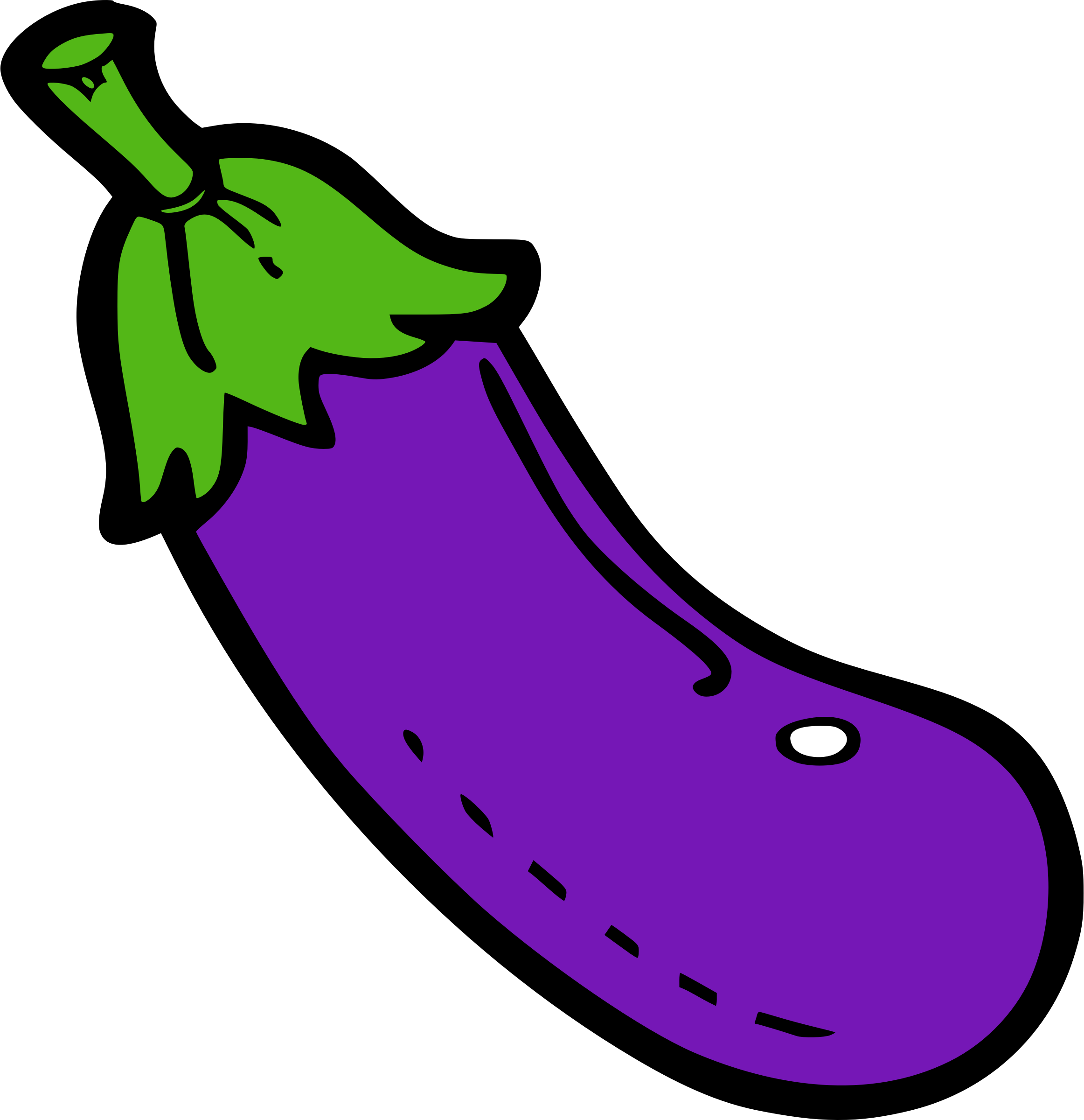 Big Image - Clip Art Eggplant (2324x2400)