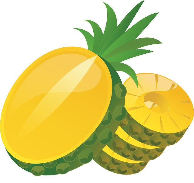 Pineapple Slice Clipart - Pineapple Clipart (640x603)