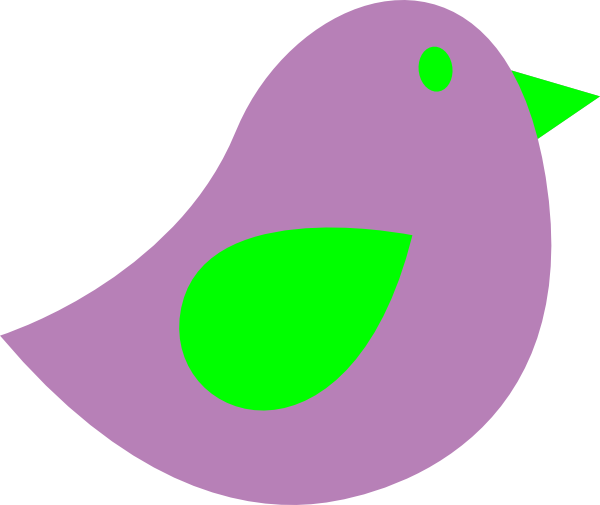 Purple Little Bird Clip Art At Clker - Clip Art (600x505)