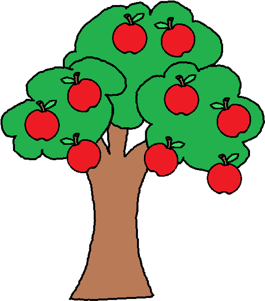 Apple Tree Clipart - Clip Art Apple Tree (542x622)
