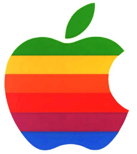 Retro Rainbow Apple Logo - Hi Res Apple Logo (400x300)