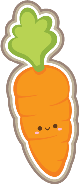 Cute Carrot Character Svg File And Clipart - Cute Carrot Clipart (400x400)