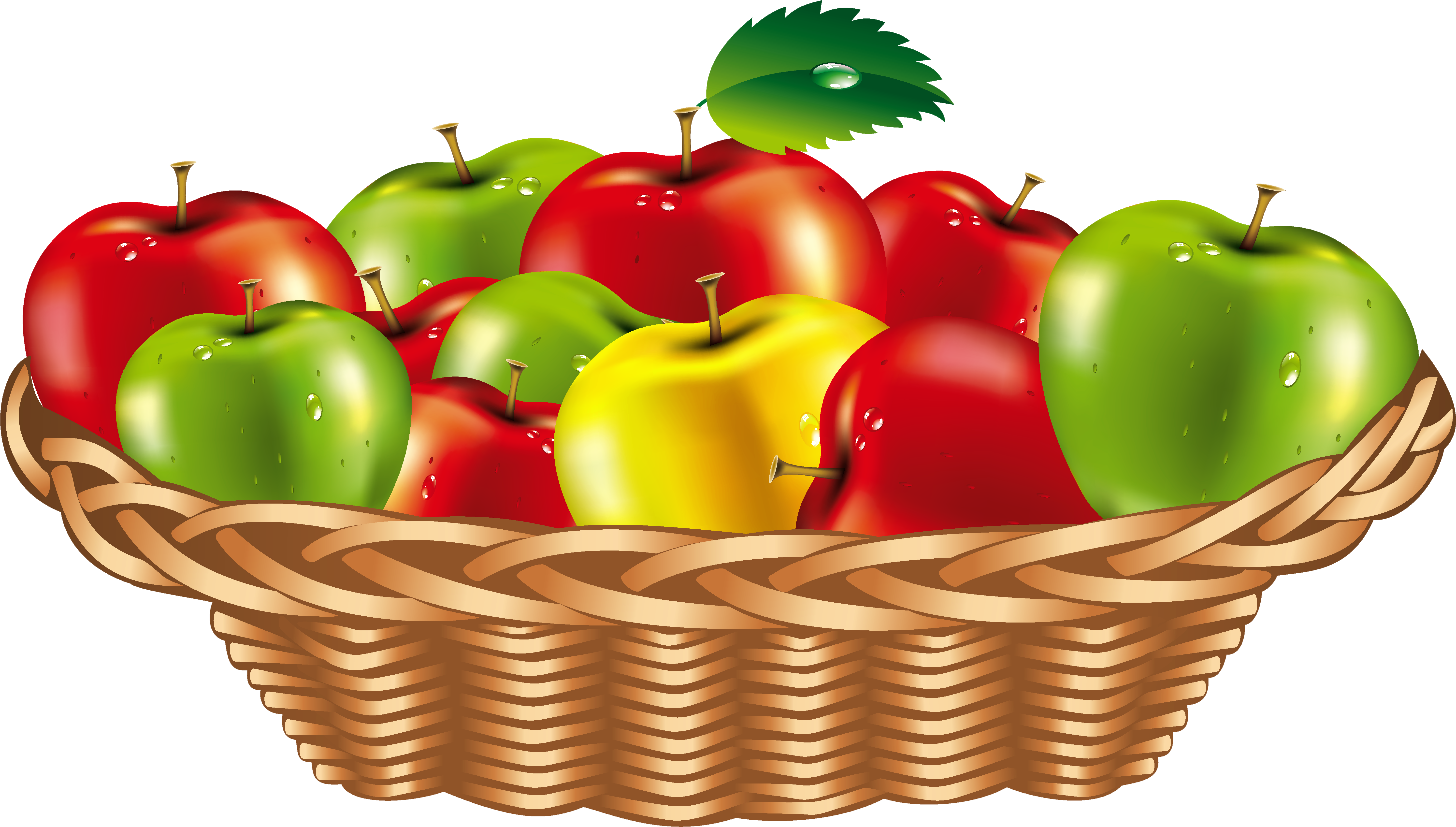 0, - Clip Art Basket Of Fruits (6160x3776)