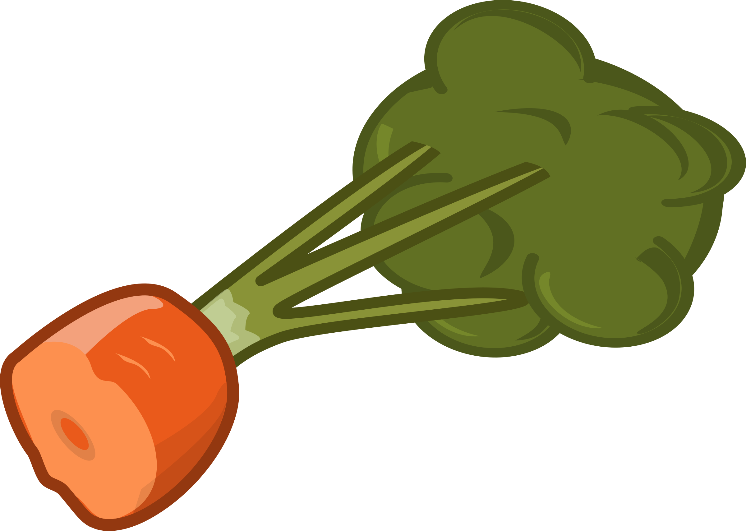 Big Image - Eaten Carrot Clipart (2400x1708)