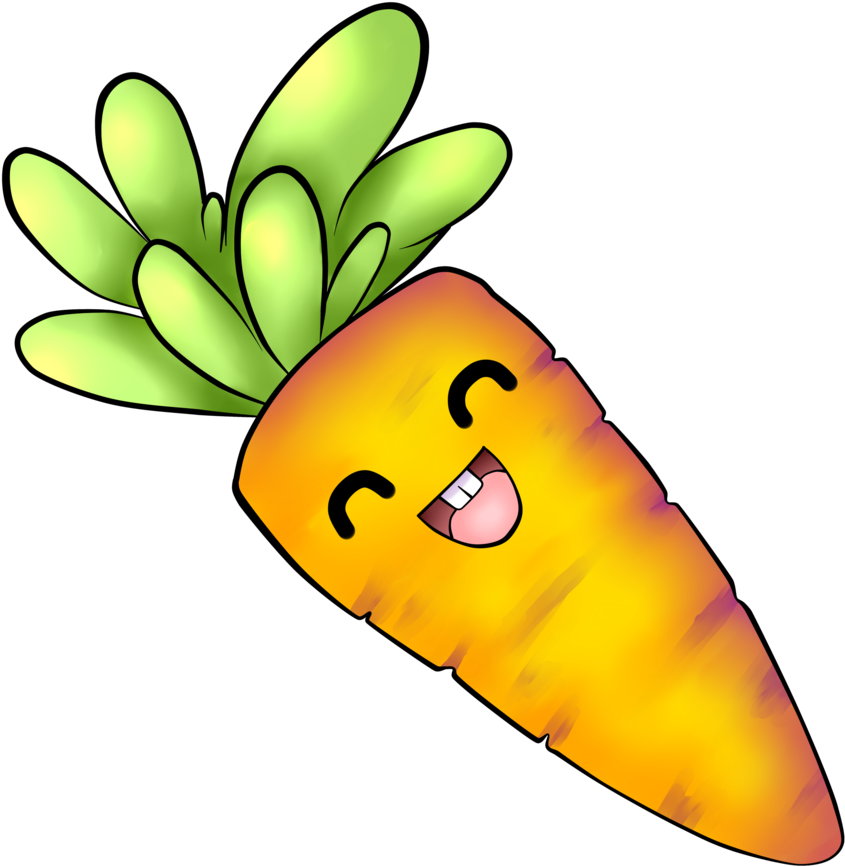 Kawaii Carrot By Chloeisabunny On Clipart Library - Cute Carrot Drawing (900x900)
