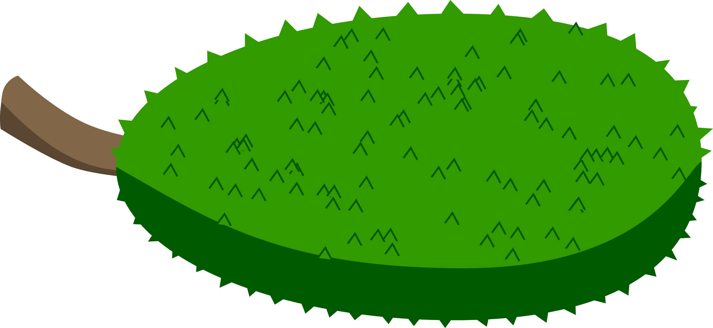 Fruit - Jackfruit Clipart (2400x1105)