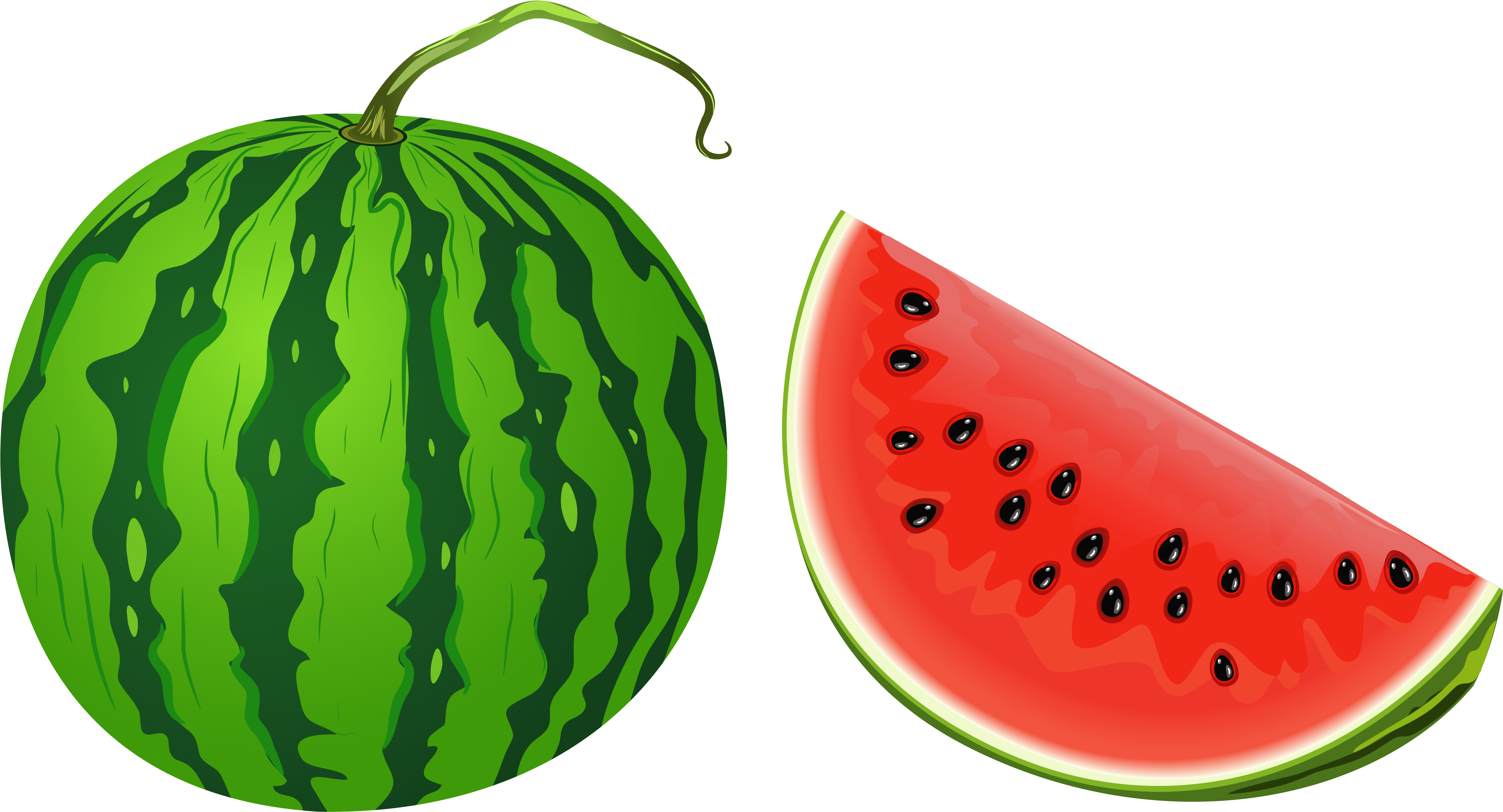 Watermelon - 2 Watermelon Clipart (5472x3036)