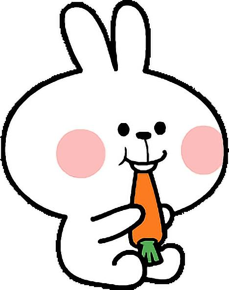 Cute Rabbit Sticker (468x594)