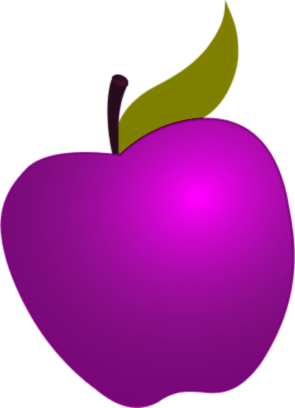 Free Red Purple Cliparts, Download Free Clip Art, Free - Purple Apple Clipart (600x828)