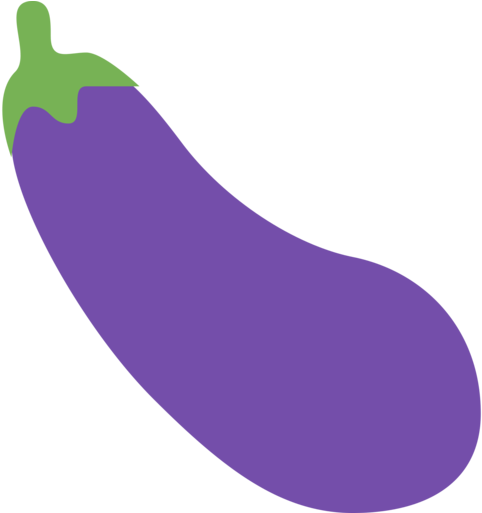 Twitter - Eggplant Emoji Svg (2000x2000)