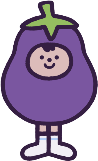 Eggby The Eggplant Messages Sticker-0 - Eggby (433x609)