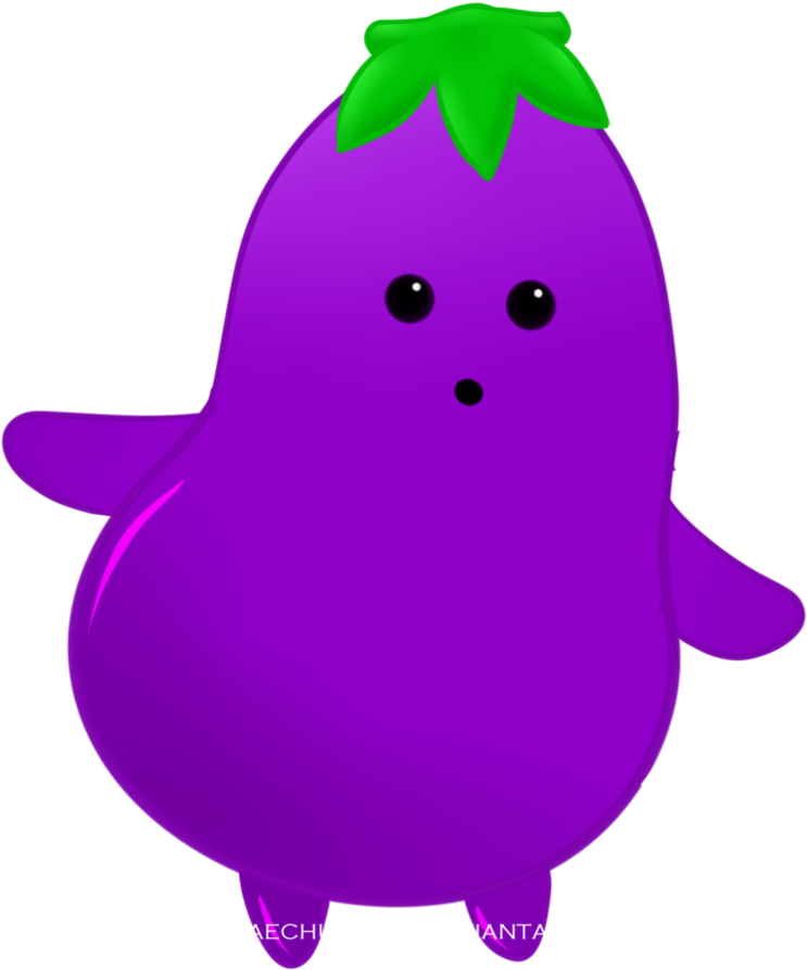 Eggplant By Yangbaechumeori Eggplant By Yangbaechumeori - Kawaii Eggplant (894x894)
