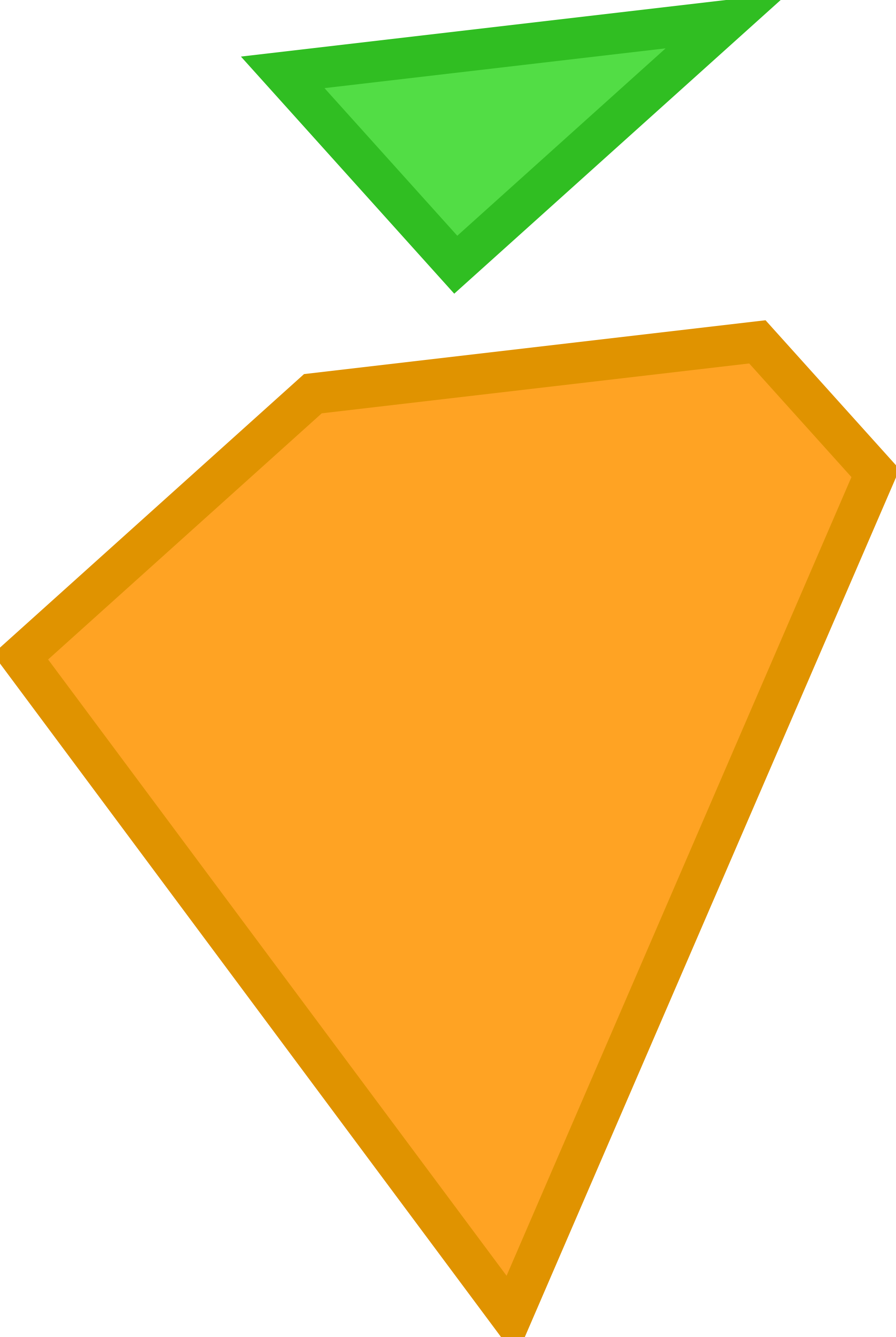 Carrot Orange Green Leafs 1979px 153 - Clip Art (1979x2953)