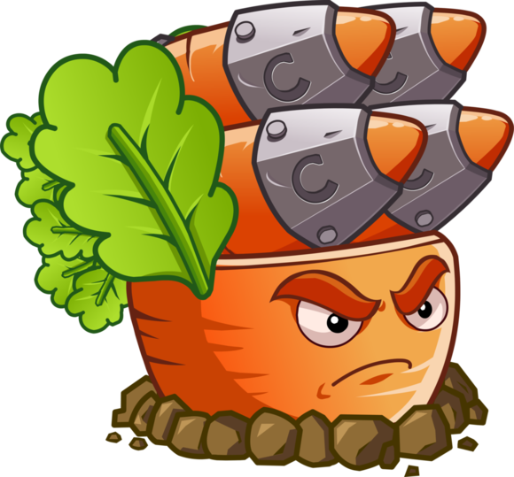 Carrot Pf - Plants Vs Zombies Carrot (580x539)