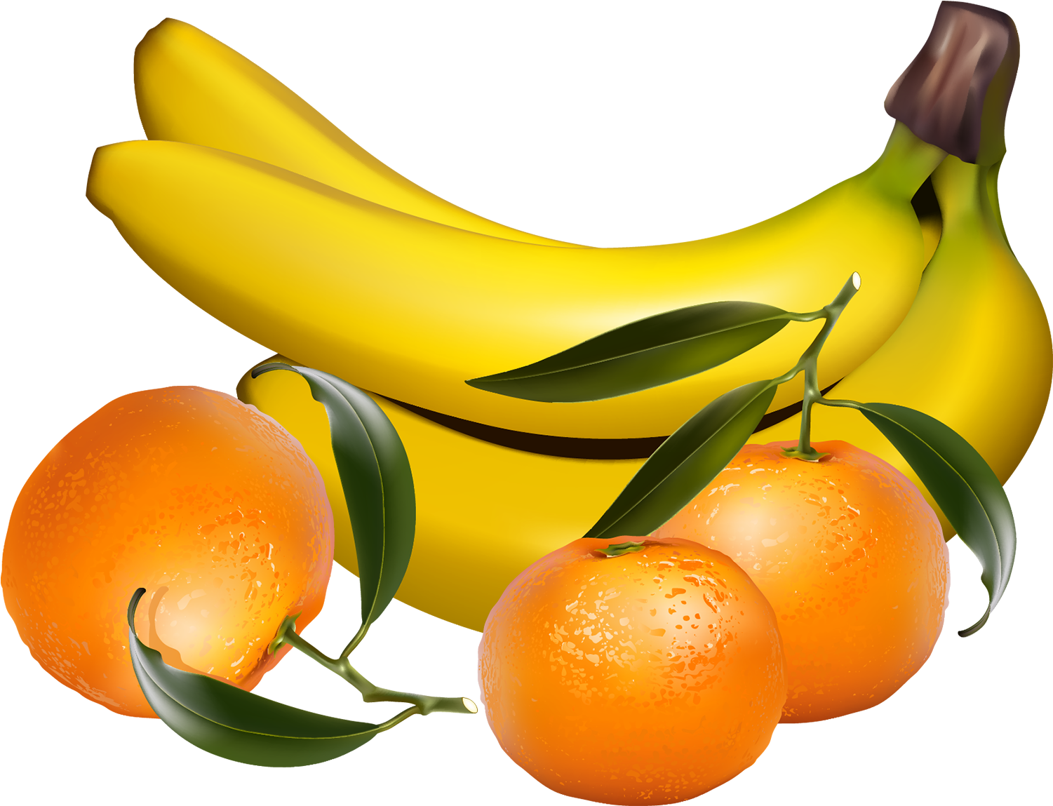 Banana Orange Tangerine Clip Art - Banana Orange Tangerine Clip Art (1534x1174)