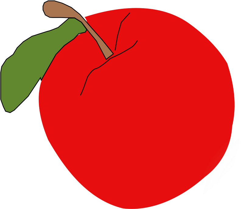Free Vector Red Apple Clip Art - Applesclip Art (800x721)
