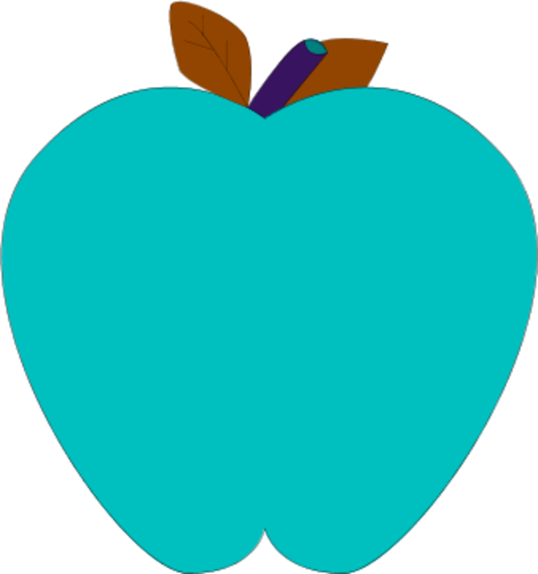 Apple Clipart Purple - Different Colored Apples Clipart (600x641)