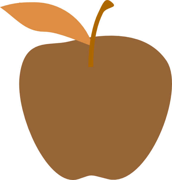 Apple Brown Clip Art (570x596)