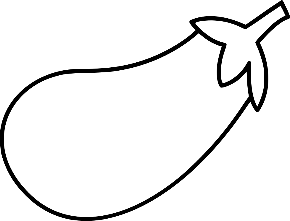 Eggplant Comments - Line Art (980x748)