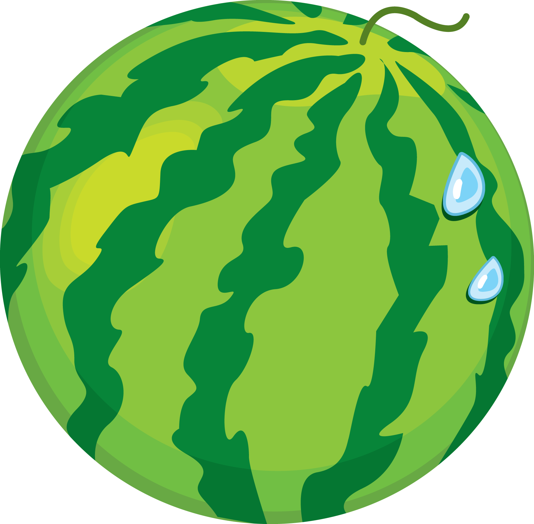 Watermelon Tree Cliparts - Water Melon Clipart Png (1776x1742)