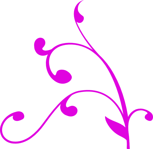 Decorative Corner Purple Clip Art - Tree Branch Clip Art (600x586)